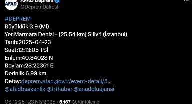 İstanbul - Silivri açıklarında 3.9 büyüklüğünde deprem-1