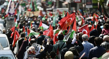 İstanbul - Üsküdar'da Filistin için yürüyüş düzenlendi