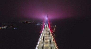 İstanbul - Yavuz Sultan Selim Köprüsü'ndeki eşsiz sis manzarası havadan görüntülendi