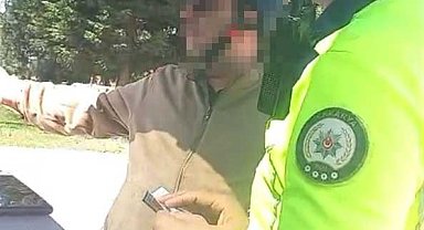 Kaldırımda motosiklet kullanan sürücüye 2 bin 167 lira ceza