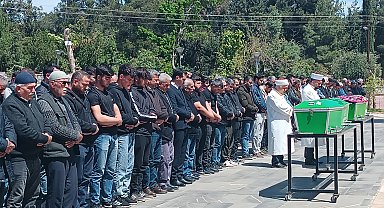 Kazada ölen anne ile oğlu yan yana toprağa verildi