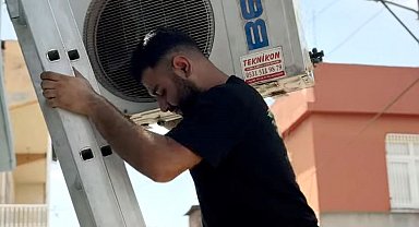 Klima ustası, 3'üncü kattan düştü