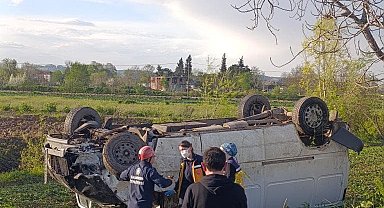 Samsun'da minibüs devrildi: 1 ölü, 2 yaralı