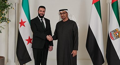 Suriye Cumhurbaşkanı Şara, BAE Devlet Başkanı Al Nahyan ile bir araya geldi