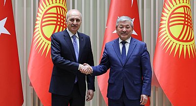 TBMM Başkanı Kurtulmuş, Kırgız Cumhuriyeti Başbakanı Kasımaliyev ile bir araya geldi