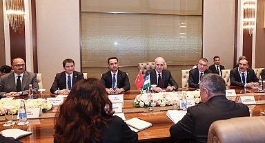 TBMM Başkanı Kurtulmuş, Özbekistan Yasama Meclisi Başkanı İsmailov ile görüştü