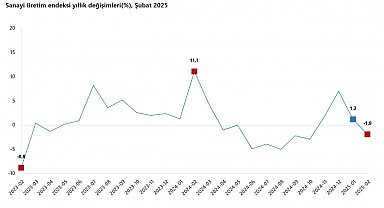 TÜİK: Şubatta sanayi üretimi azaldı