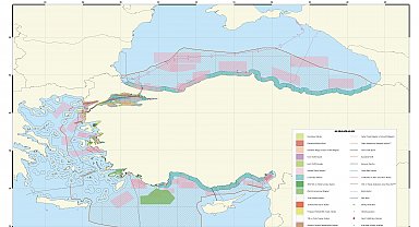 Türkiye Deniz Mekansal Planlaması haritası yayımlandı