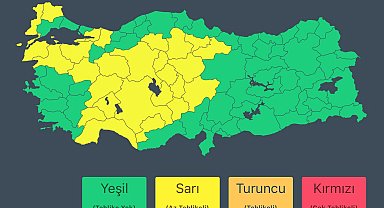 28 ilde sağanak ve fırtına nedeniyle 'sarı uyarı'