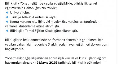 'Bilirkişilik Yönetmeliğinde Değişiklik Yapılmasına Dair Yönetmelik', Resmi Gazete'de yayımlandı