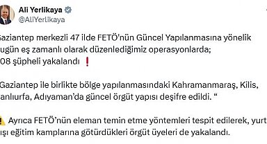 47 ilde FETÖ operasyonu: 208 gözaltı