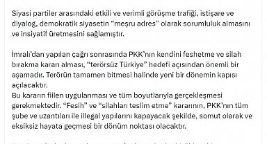 AK Parti Sözcüsü Çelik: Silah bırakma kararı 'Terörsüz Türkiye' hedefi için önemli bir aşamadır