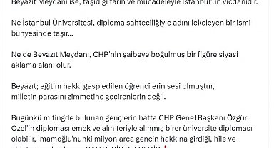 AK Parti'li İnan: CHP, İmamoğlu için miting yapacaksa adres Girne Amerikan Üniversitesi önü