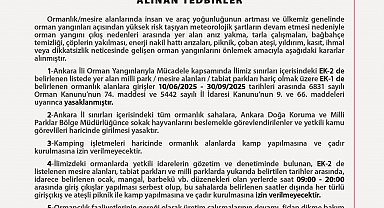 Ankara'da ormanlara giriş yasaklandı