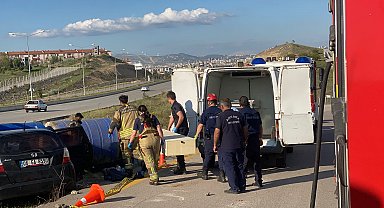 Ankara'da, sondaj aracına çarpan otomobildeki anne- oğul öldü