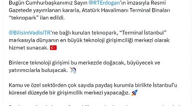 Atatürk Havalimanı terminal binaları 'teknopark' ilan edildi