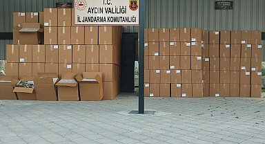 Aydın'da 4,5 milyon liralık boş makaron ele geçirildi; 2 gözaltı