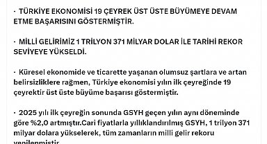 Bakan Bolat: Türkiye, 19 çeyrektir üst üste büyüme başarısı gösterdi