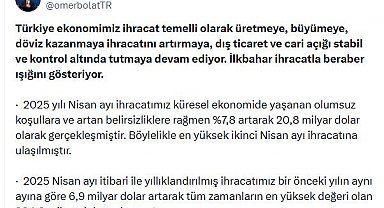 Bakan Bolat: Zorlu rekabet koşullarına rağmen ihracatımızda artış devam etmektedir