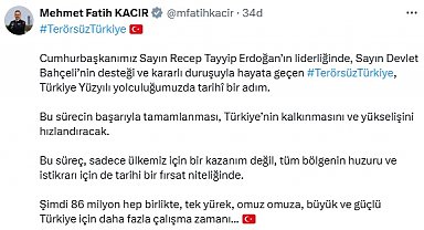 Bakan Kacır: Sürecin başarıyla tamamlanması, Türkiye'nin yükselişini hızlandıracak