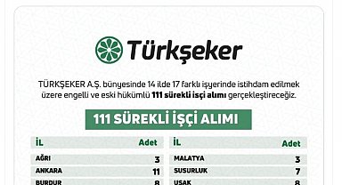 Bakan Yumaklı: Türkşeker, engelli ve eski hükümlü 111 işçi alacak