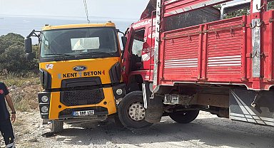 Bodrum'da, beton mikseri ile kamyonun arasında sıkışan sürücü öldü