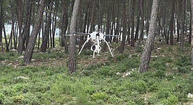 Bodrum'da orman yangınlara karşı dronlu önlem