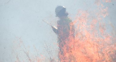 Bodrum'da ot yangını 2 saatte söndürüldü
