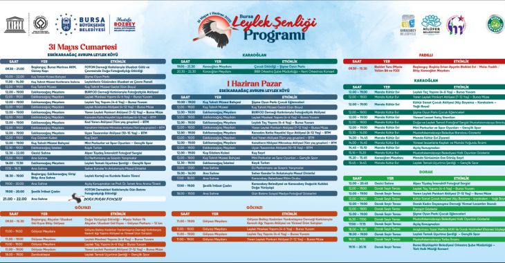 Bursa Leylek Şenliği, dolu dolu içeriğiyle başlıyor