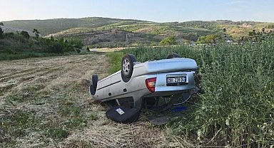 Bursa'da otomobil, şarampole yuvarlandı: 5 yaralı