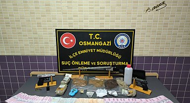 Bursa'da uyuşturucu ve silah ticareti operasyonunda 3 tutuklama