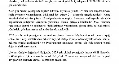 Cevdet Yılmaz: Büyüme verileri, büyüme patikasındaki kararlılığımızı ortaya koymaktadır