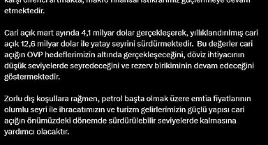 Cevdet Yılmaz: Makro finansal istikrarımız güçlenmeye devam etmektedir