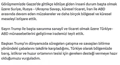 Cumhurbaşkanı Erdoğan, ABD Başkanı Trump ile telefon görüşmesi gerçekleştirdi