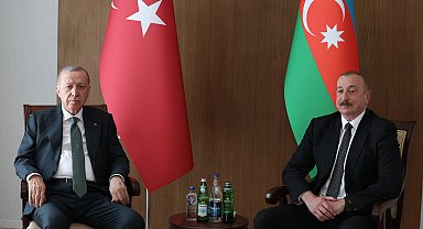 Cumhurbaşkanı Erdoğan, Azerbaycan Cumhurbaşkanı Aliyev ile görüştü