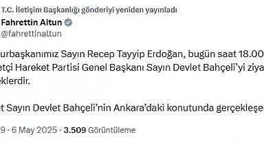 Cumhurbaşkanı Erdoğan, Bahçeli'yi ziyaret edecek