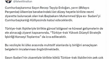 Cumhurbaşkanı Erdoğan, Irak Başbakanı Sudani'yi kabul edecek