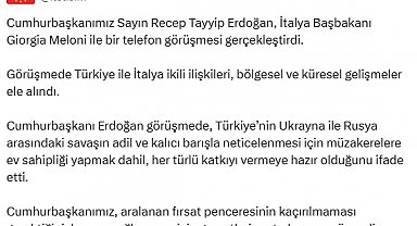 Cumhurbaşkanı Erdoğan, İtalya Başbakanı Meloni ile görüştü