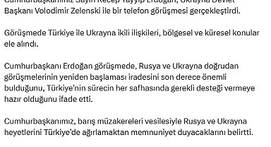 Cumhurbaşkanı Erdoğan, Ukrayna Devlet Başkanı Zelenski ile görüştü