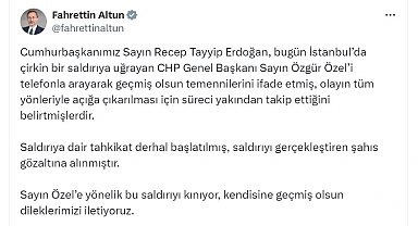 Cumhurbaşkanı Erdoğan'dan Özel'e 'geçmiş olsun' telefonu