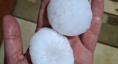 Diyarbakır'da ceviz büyüklüğünde dolu