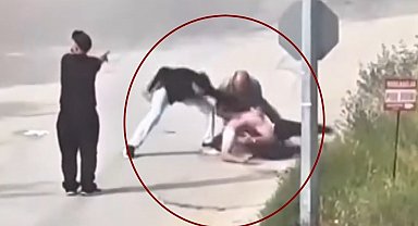 Elazığ'da tekme ve yumruklu kavga kamerada