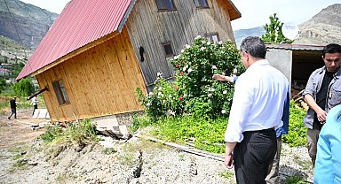 Erzurum'da heyelanlı bölgede yapılaşmaya izin verilmeyecek