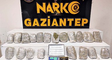 Gaziantep'te 10 kilo 400 gram skunk ele geçirildi
