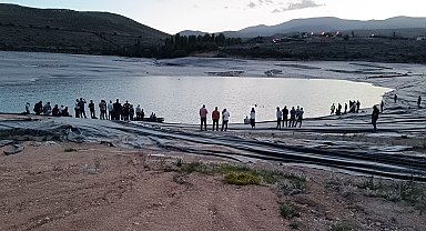 Gölete giren Furkan, kayboldu