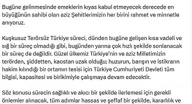İletişim Başkanı Altun: Silah bırakma kararı, sürecin önemli bir aşamayı katettiğinin göstergesi