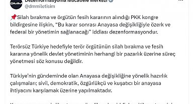 İletişim Başkanlığı: Devlet yönetiminin herhangi bir pazarlık üzerine süreç yönetmesi söz konusu değildir