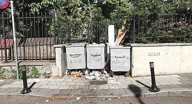 İstanbul - Beşiktaş sokaklarında çöp yığınları oluştu