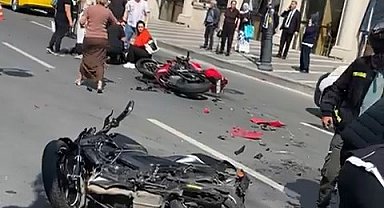 İstanbul- Beşiktaş'ta iki motosiklet kafa kafaya çarpıştı: 2 yaralı