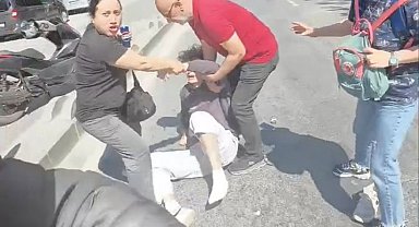 İstanbul - Esenyurt'ta yaya geçidinde tekmeli yol verme kavgası kamerada